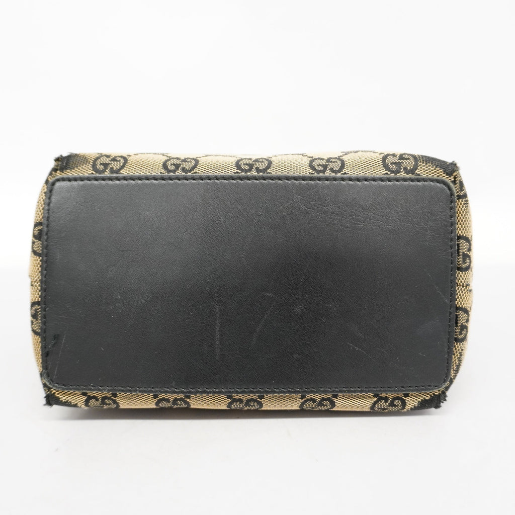 GUCCI  GG Canvas Tote Bag 002 1099 Women's GG Canvas Handbag,Tote Bag Black