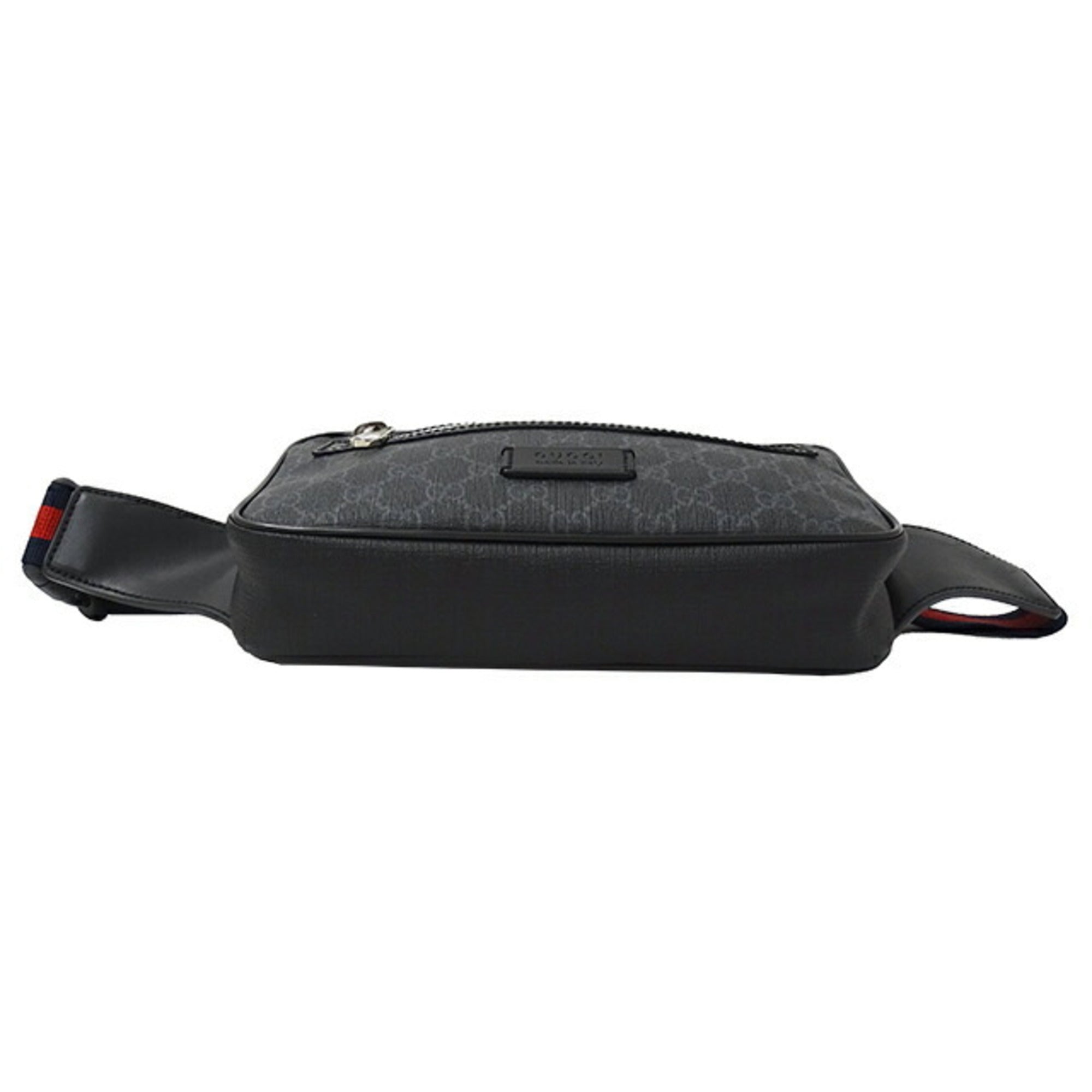 GUCCI bag men's body waist belt black 474293