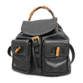 GUCCI  Bamboo Rucksack 003 2058 0016 Women,Men,Unisex Leather Backpack Black