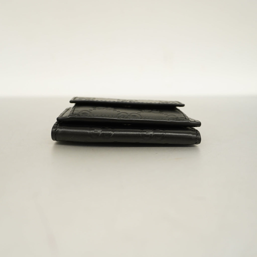 GUCCI  Tri-fold Wallet  Sima 547070 Leather Wallet [tri-fold] Black