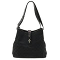 GUCCI GG Canvas New Jackie Shoulder Bag Leather Black