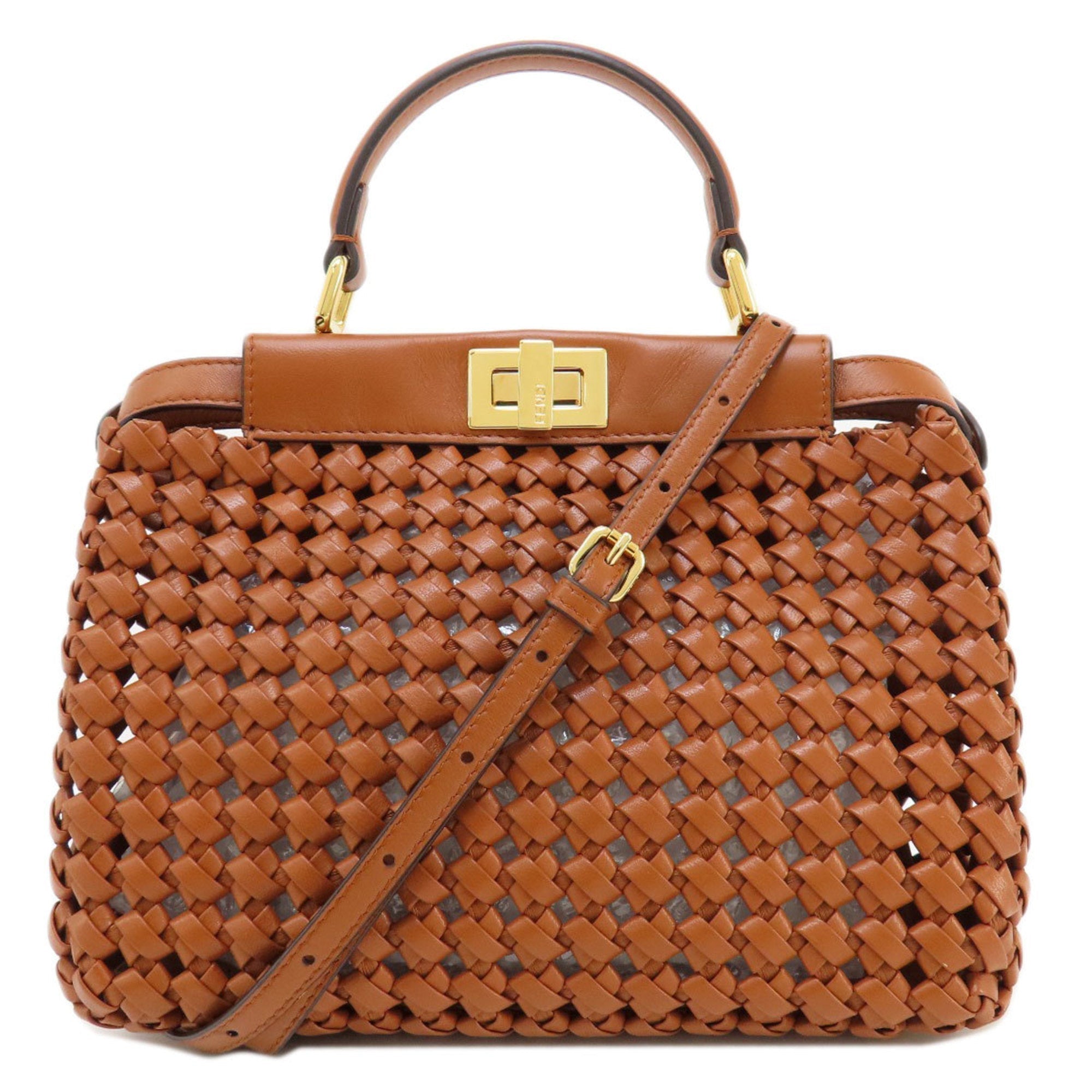 FENDI Peekaboo Handbag Calf Women's