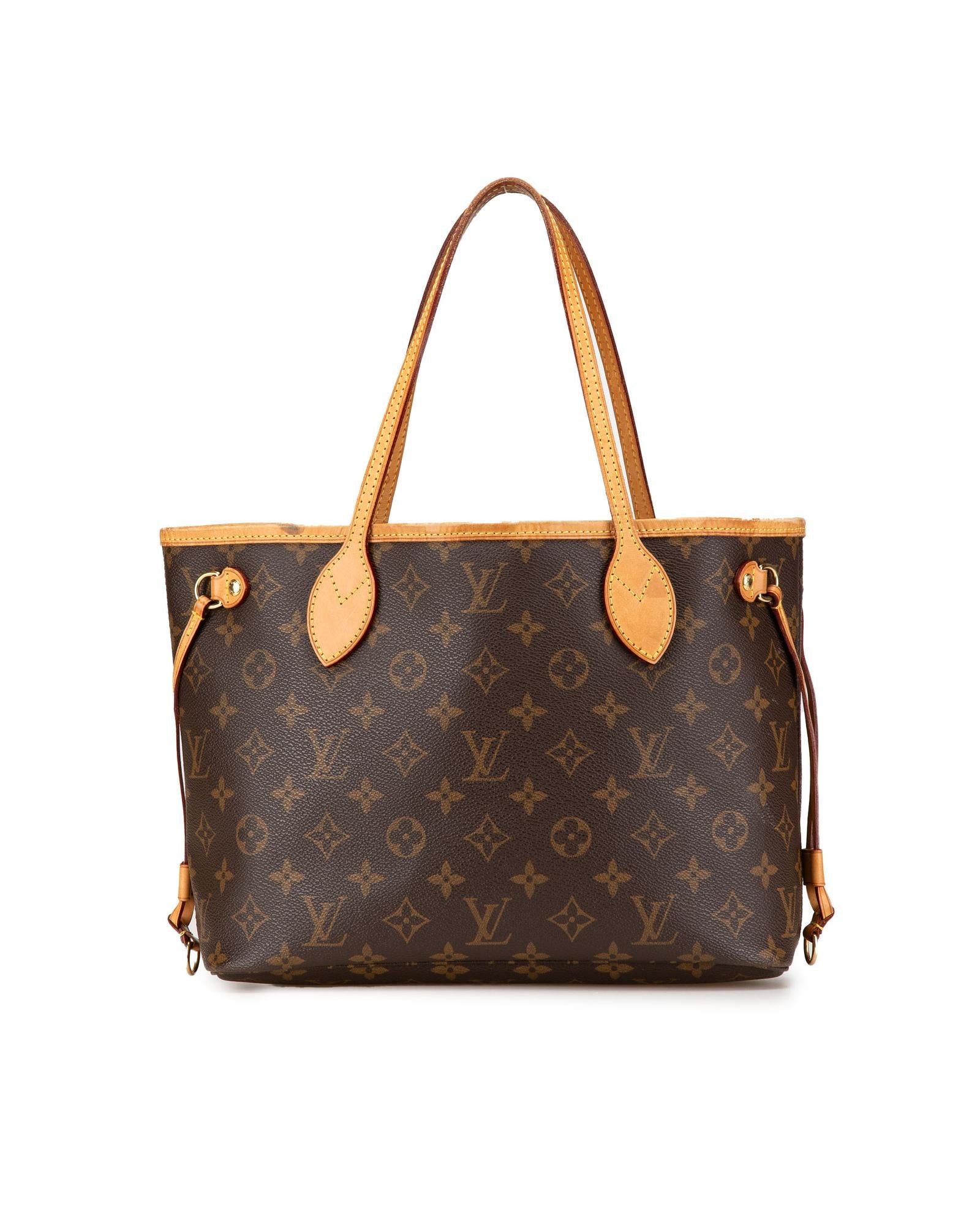 Monogram Canvas Tote with Leather Trim and Interior Zip Pocket
