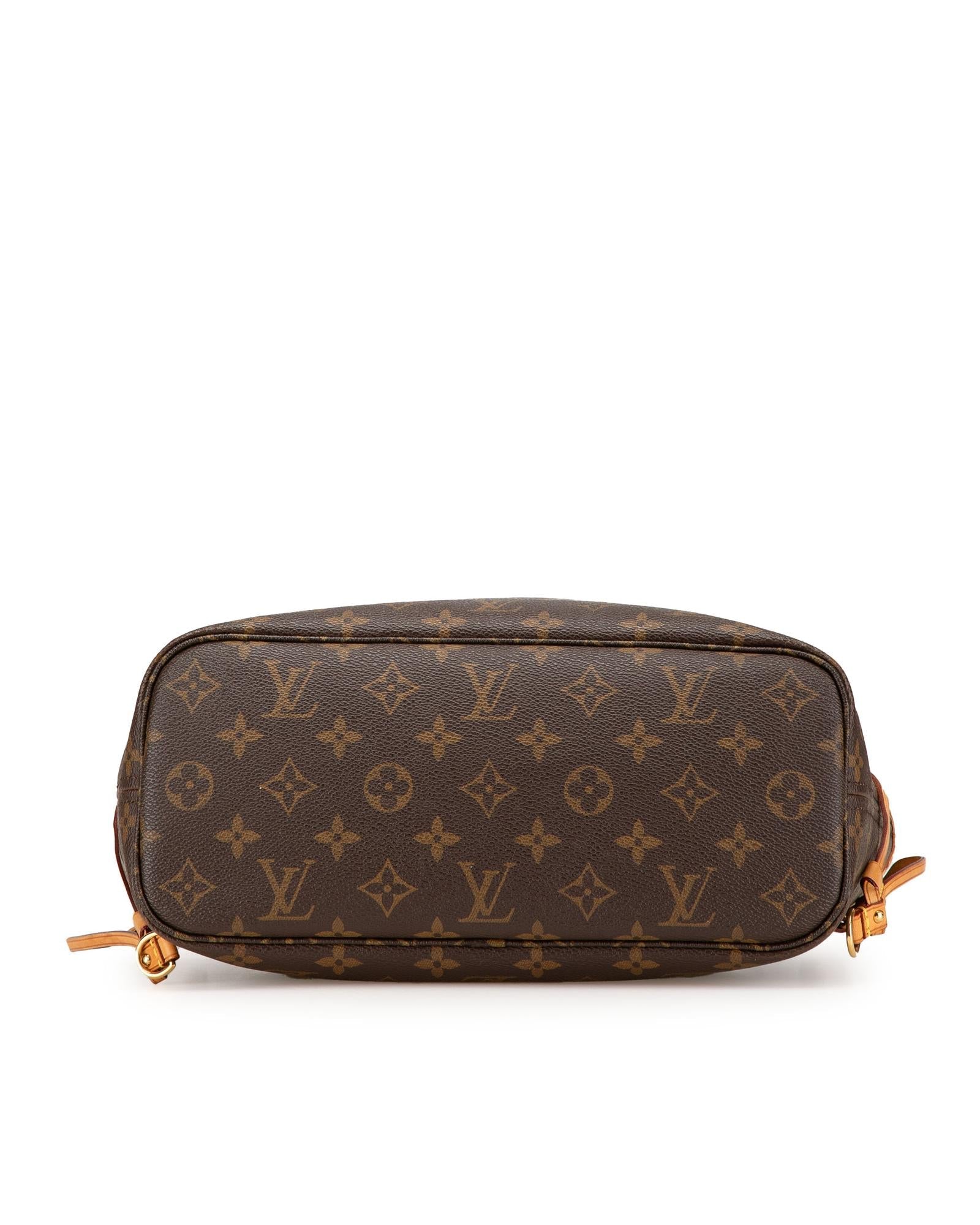 Monogram Canvas Tote with Leather Trim and Interior Zip Pocket