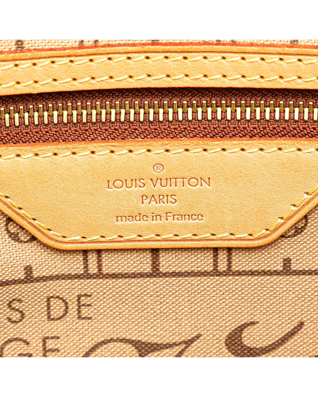 Monogram Canvas Tote with Leather Trim and Interior Zip Pocket
