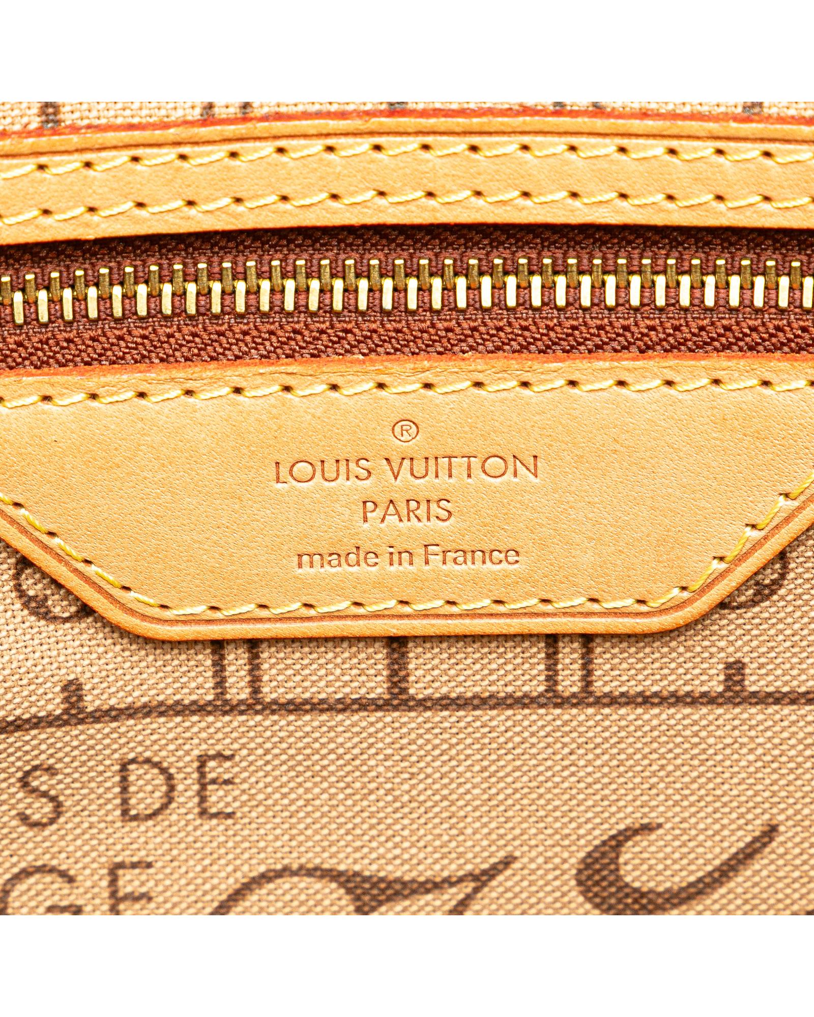 Monogram Canvas Tote with Leather Trim and Interior Zip Pocket