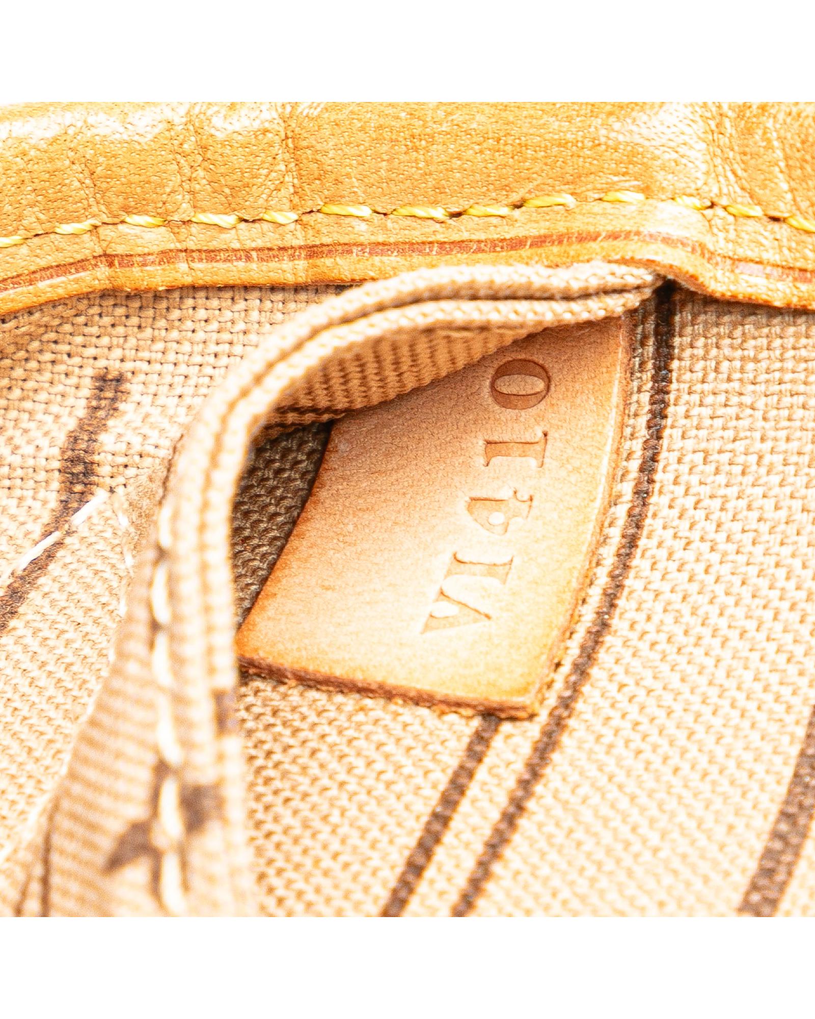 Monogram Canvas Tote with Leather Trim and Interior Zip Pocket