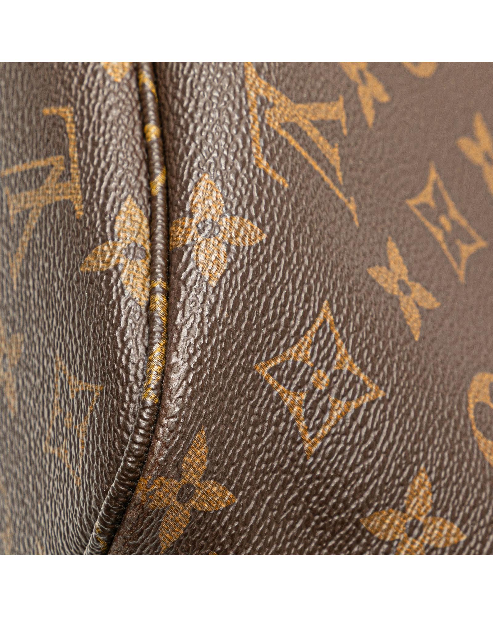 Monogram Canvas Tote with Leather Trim and Interior Zip Pocket
