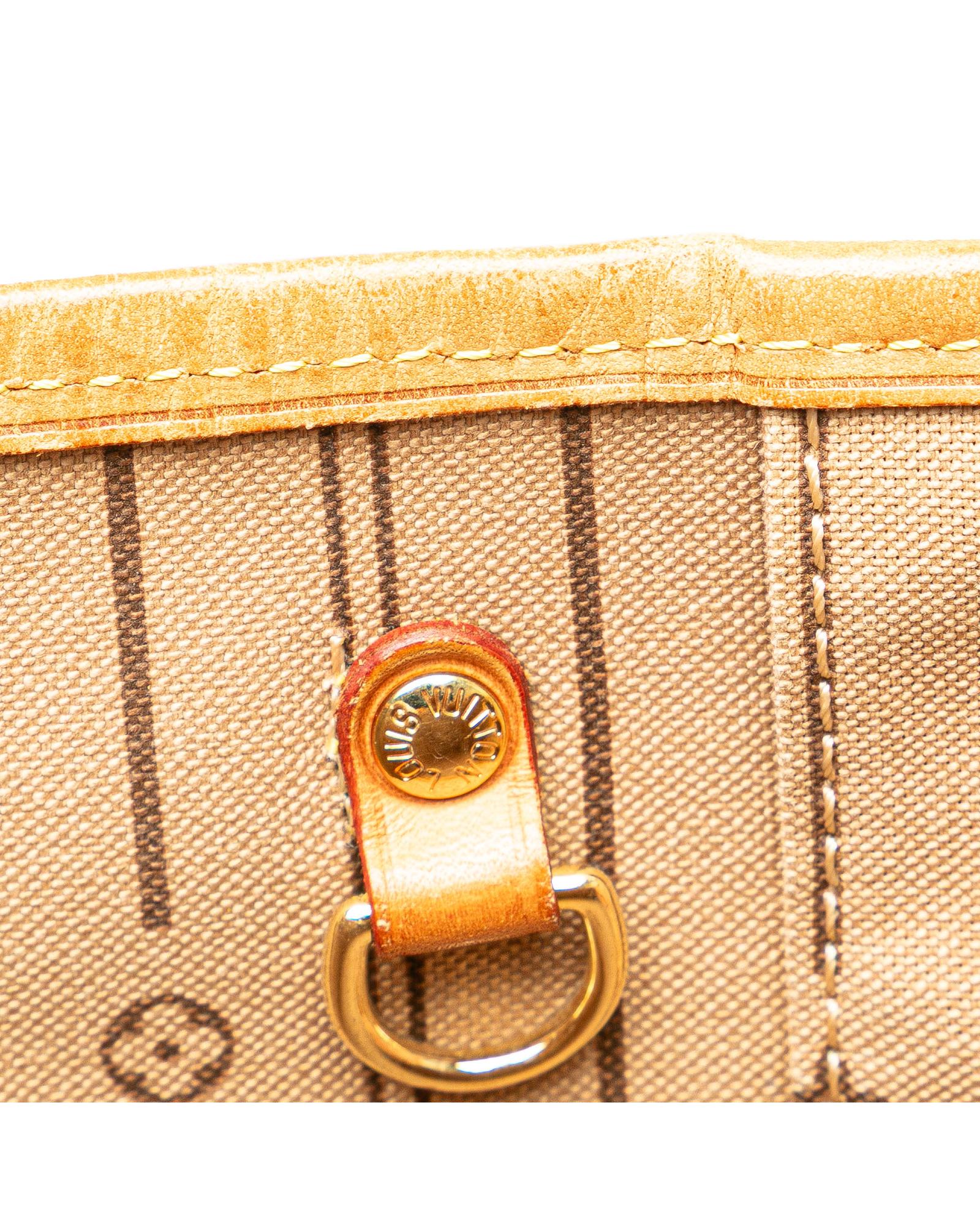 Monogram Canvas Tote with Leather Trim and Interior Zip Pocket