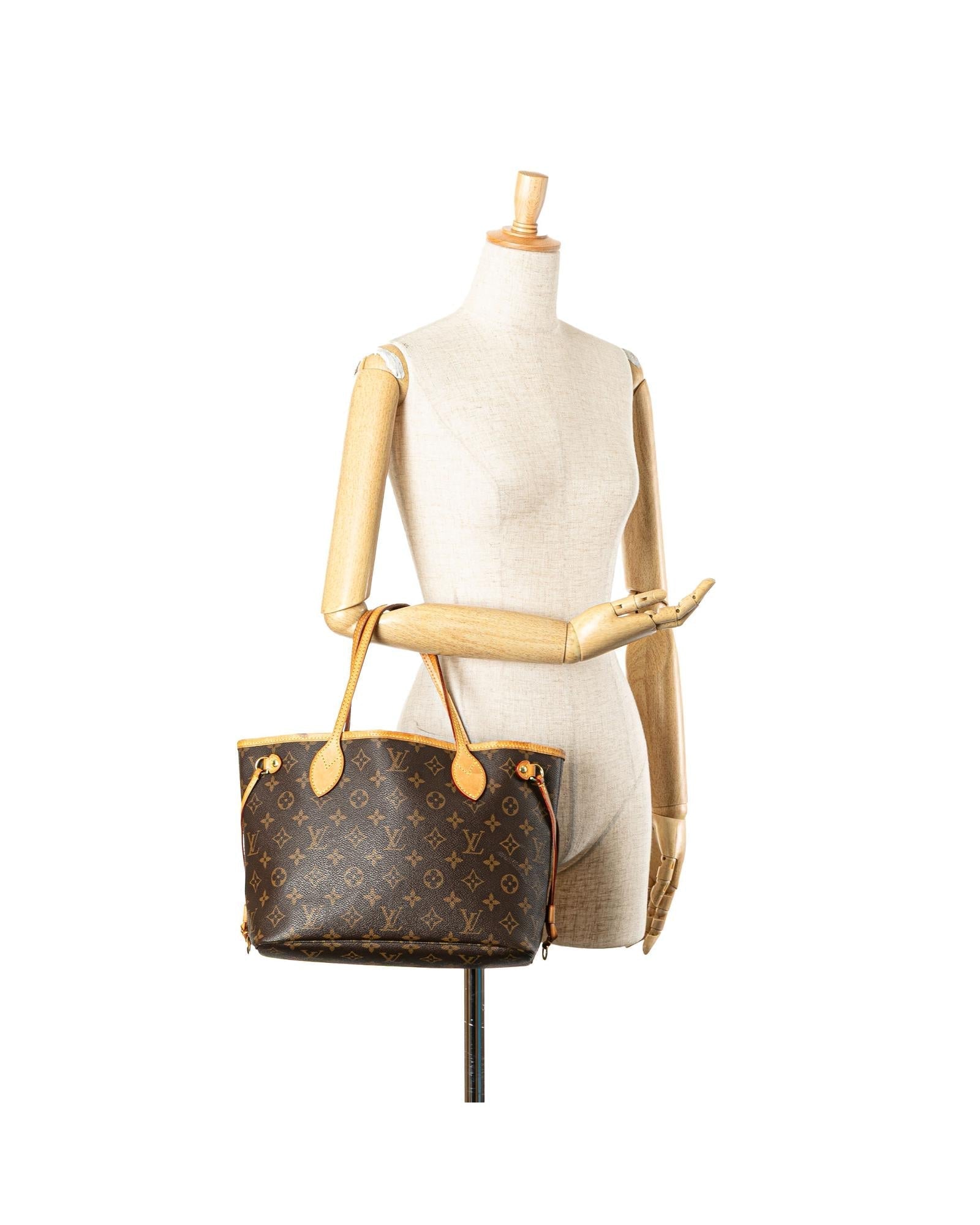 Monogram Canvas Tote with Leather Trim and Interior Zip Pocket