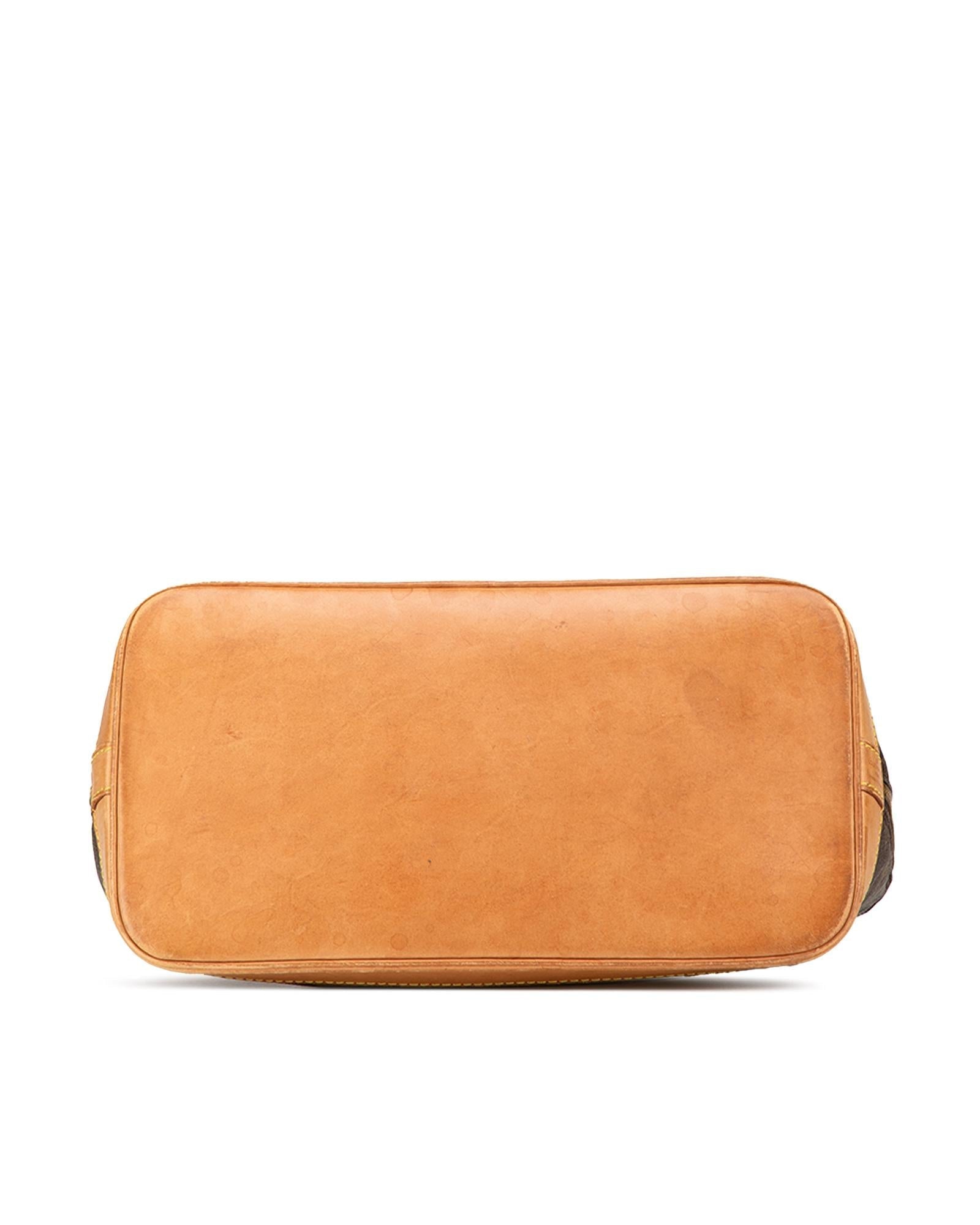Monogram Canvas Alma PM with Vachetta Leather Handles