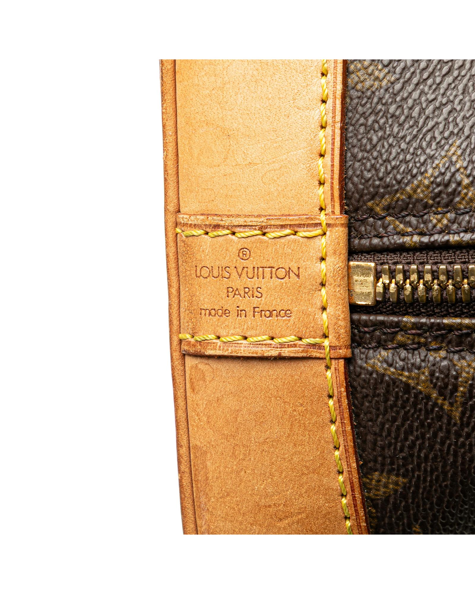 Monogram Canvas Alma PM with Vachetta Leather Handles