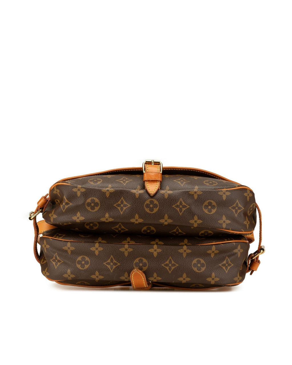 Monogram Canvas Shoulder Bag with Leather Trim
