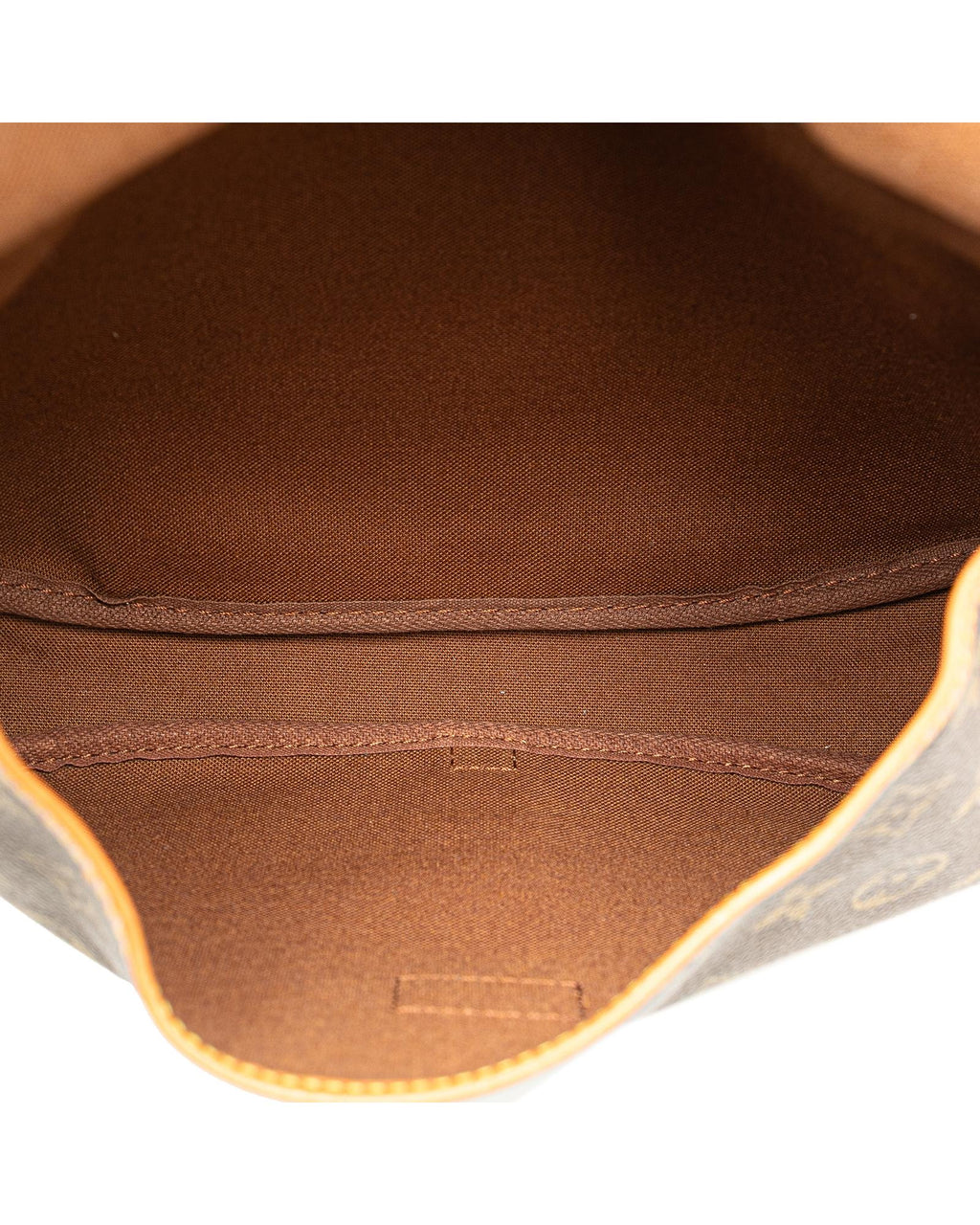 Monogram Canvas Shoulder Bag with Leather Trim