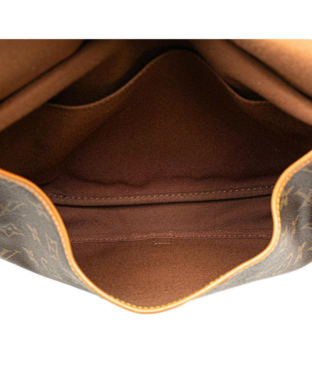 Monogram Canvas Shoulder Bag with Leather Trim