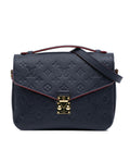 Monogram Empreinte Leather Pochette Metis with S-Lock Closure and Detachable Strap