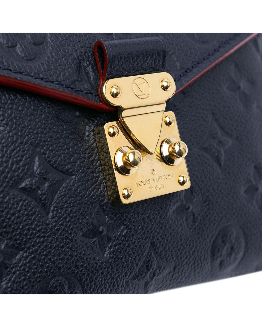 Monogram Empreinte Leather Pochette Metis with S-Lock Closure and Detachable Strap