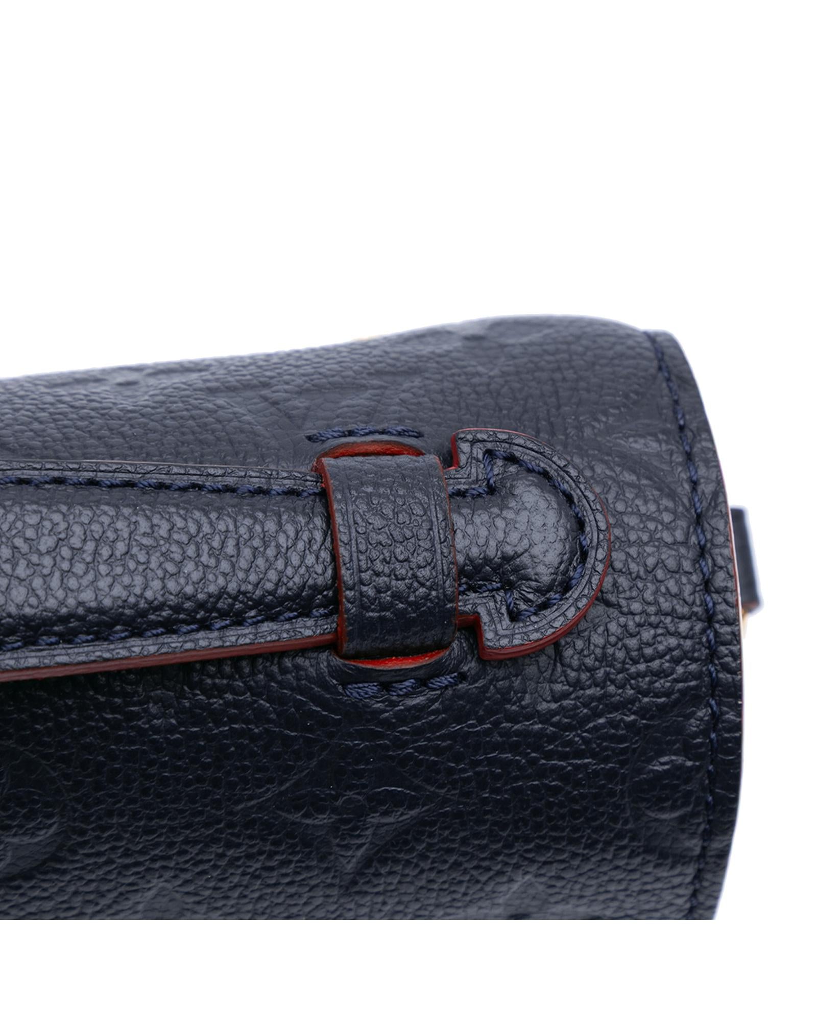 Monogram Empreinte Leather Pochette Metis with S-Lock Closure and Detachable Strap