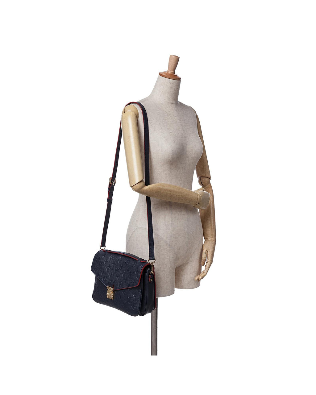 Monogram Empreinte Leather Pochette Metis with S-Lock Closure and Detachable Strap