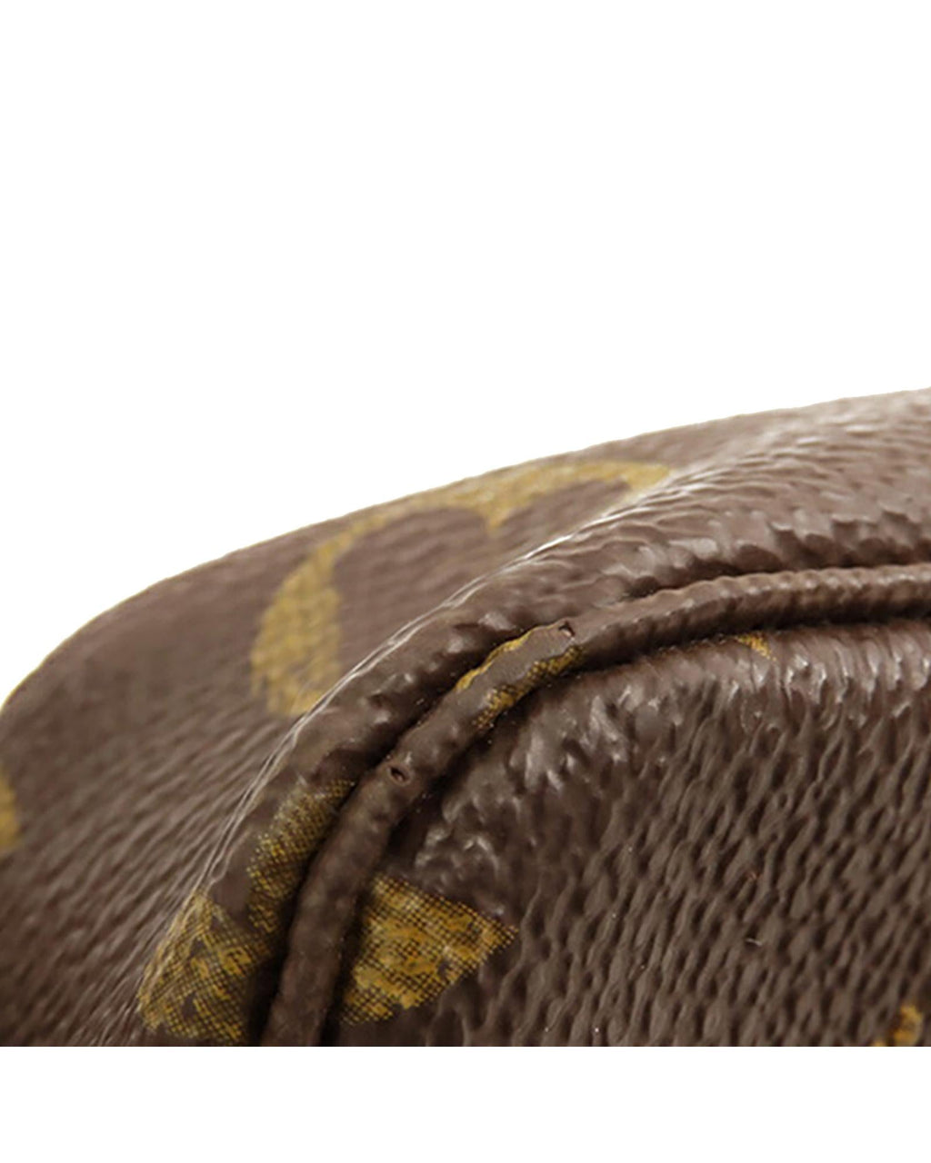 Monogram Canvas Pochette with Leather Strap and Zip Closure