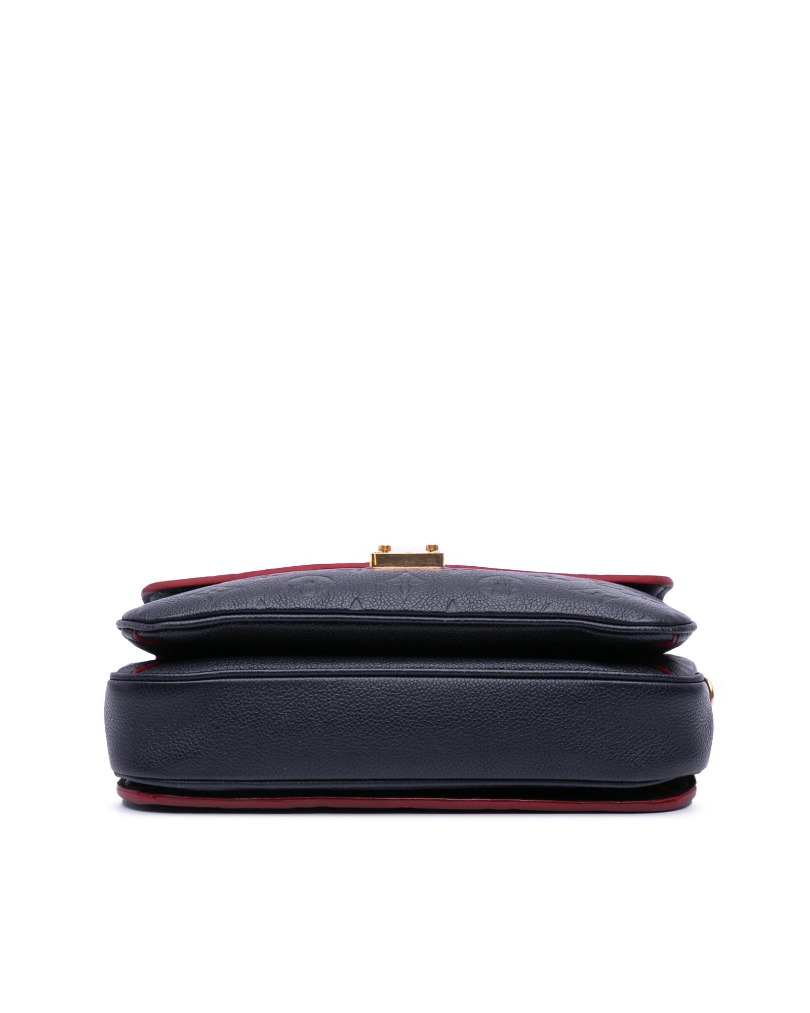 Monogram Empreinte Leather Pochette Metis with Top Handle and Detachable Strap