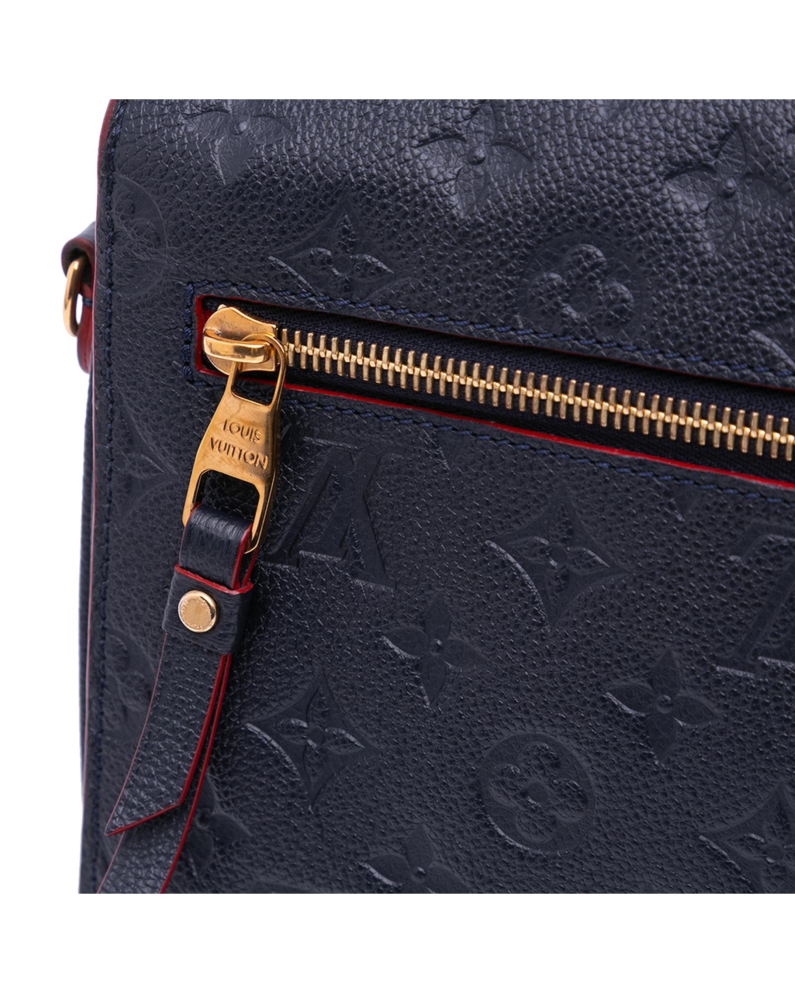 Monogram Empreinte Leather Pochette Metis with Top Handle and Detachable Strap