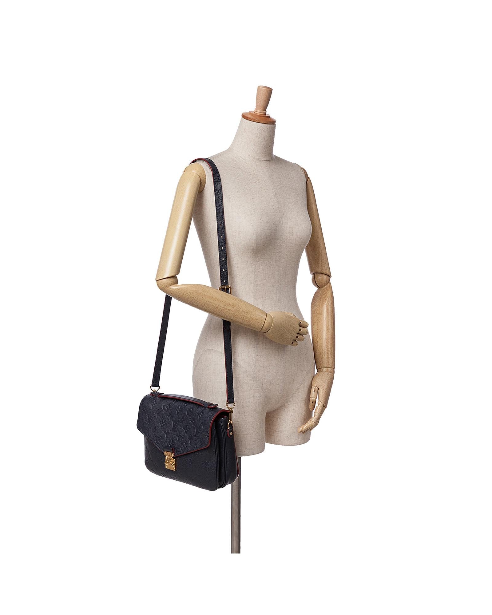 Monogram Empreinte Leather Pochette Metis with Top Handle and Detachable Strap