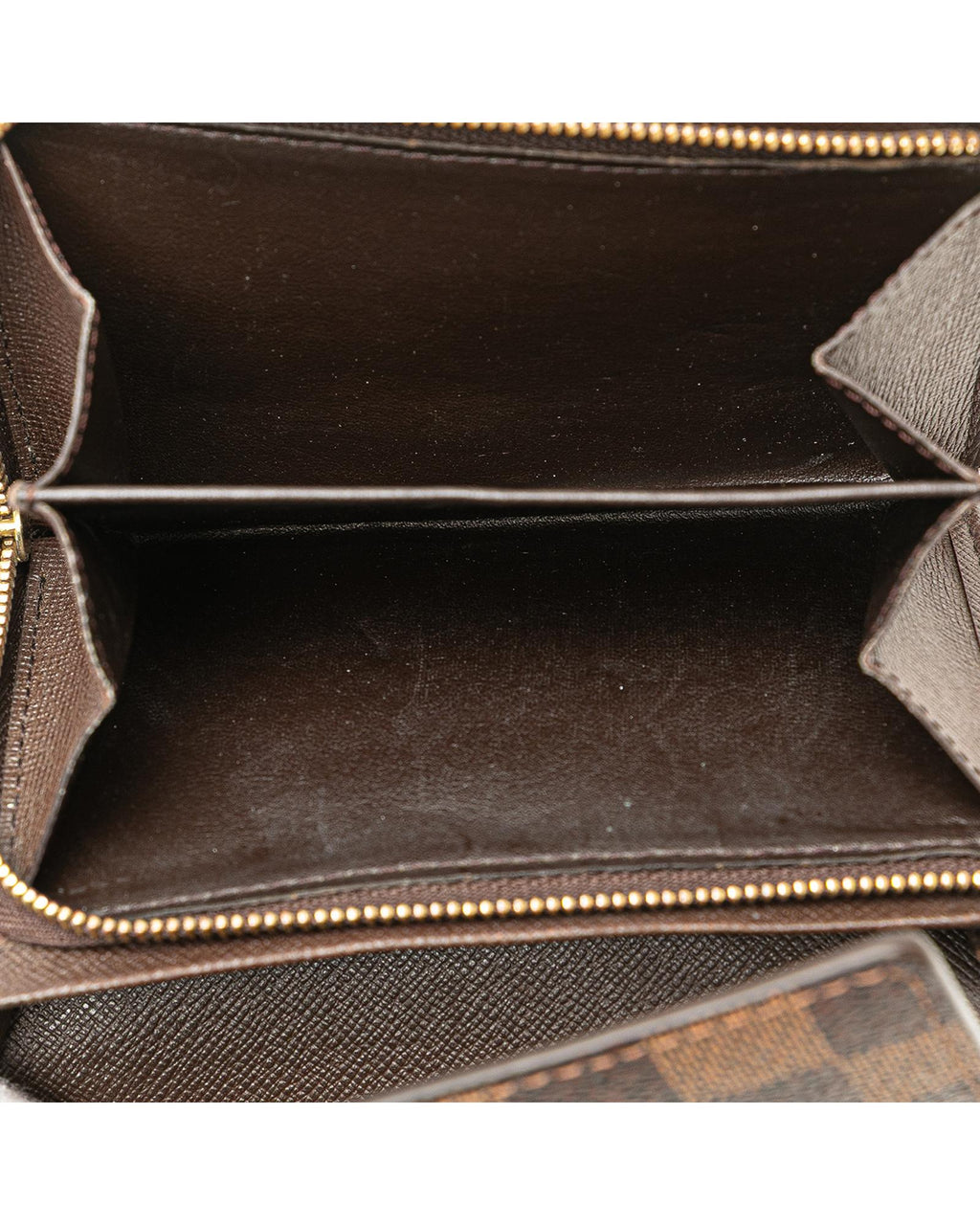 Damier Ebene Porte Monnaie Billets Tresor Wallet with Zip and Slip Pockets