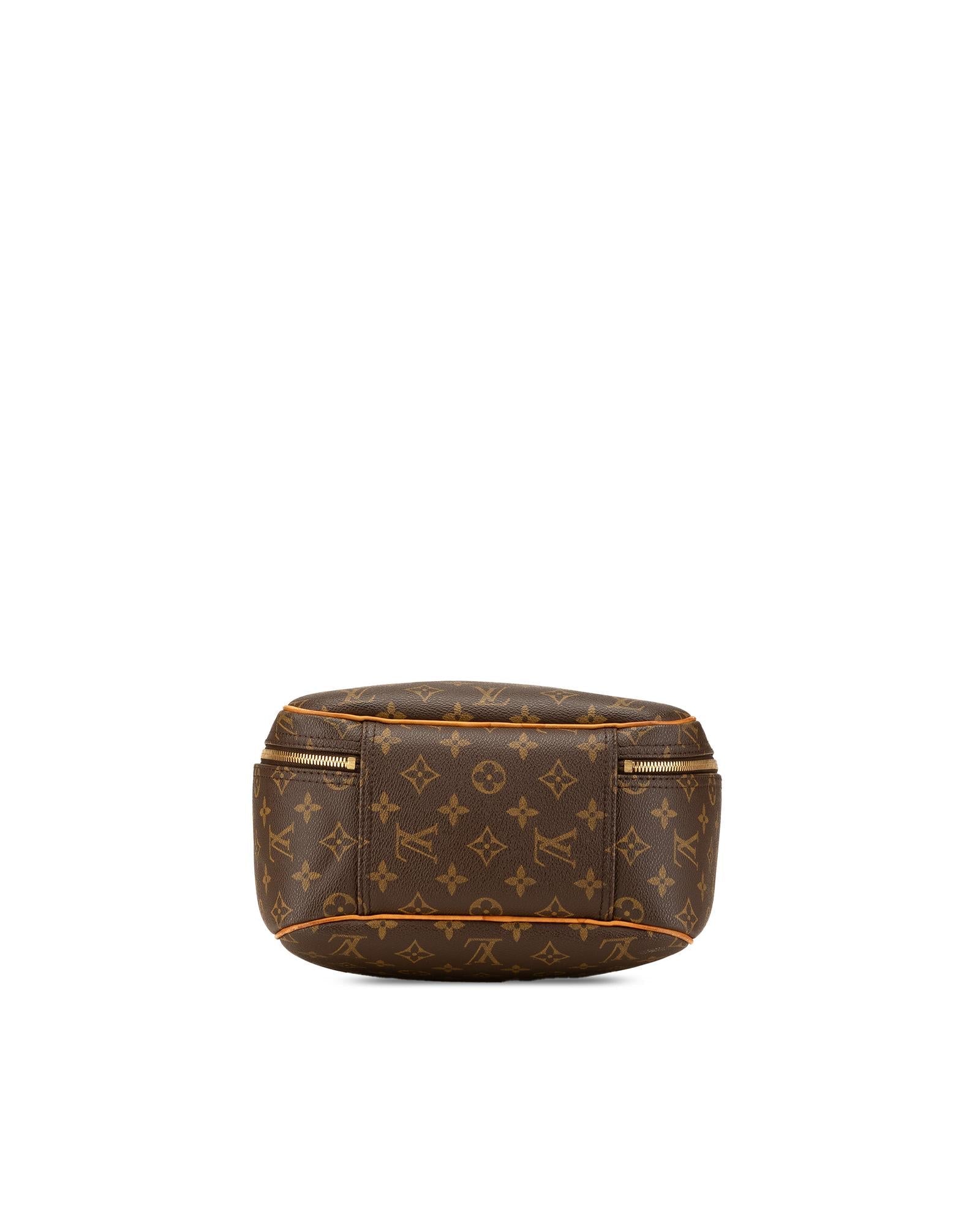 Monogram Canvas Excursion Bag with Vachetta Leather Trim and Zip Closure