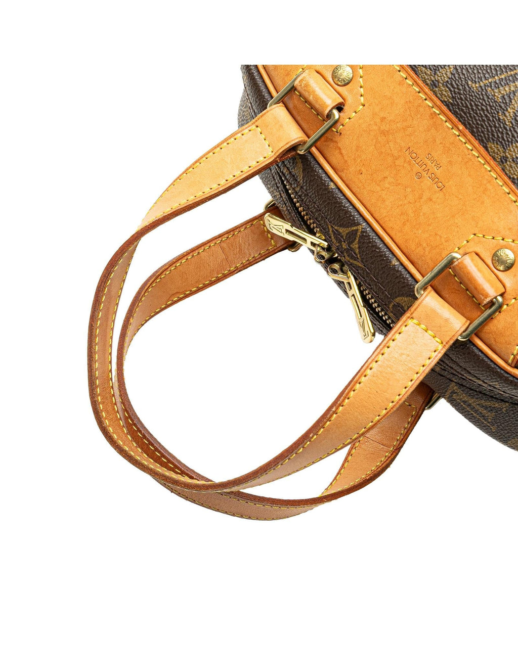 Monogram Canvas Excursion Bag with Vachetta Leather Trim and Zip Closure