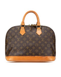 Monogram Canvas Alma PM with Vachetta Leather Trim and Top Zip Closure
