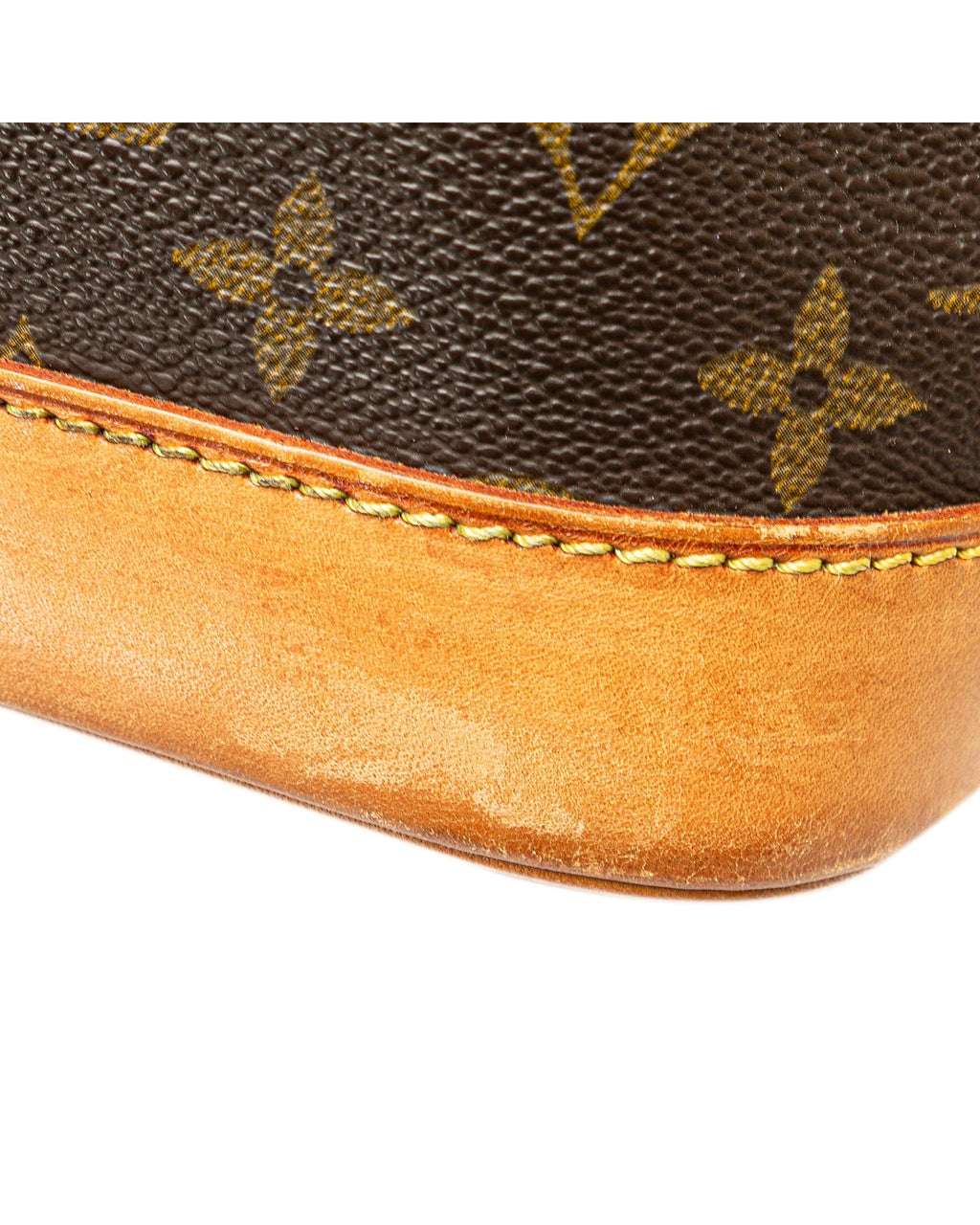 Monogram Canvas Alma PM with Vachetta Leather Trim and Top Zip Closure