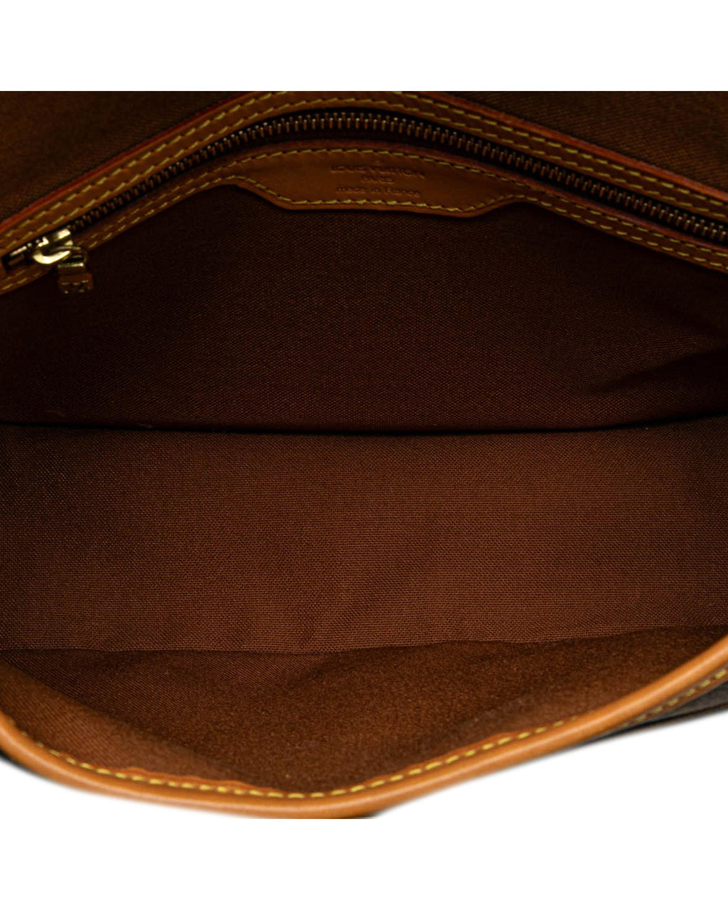 Monogram Canvas Crossbody Bag with Leather Trim and Buckle Closure