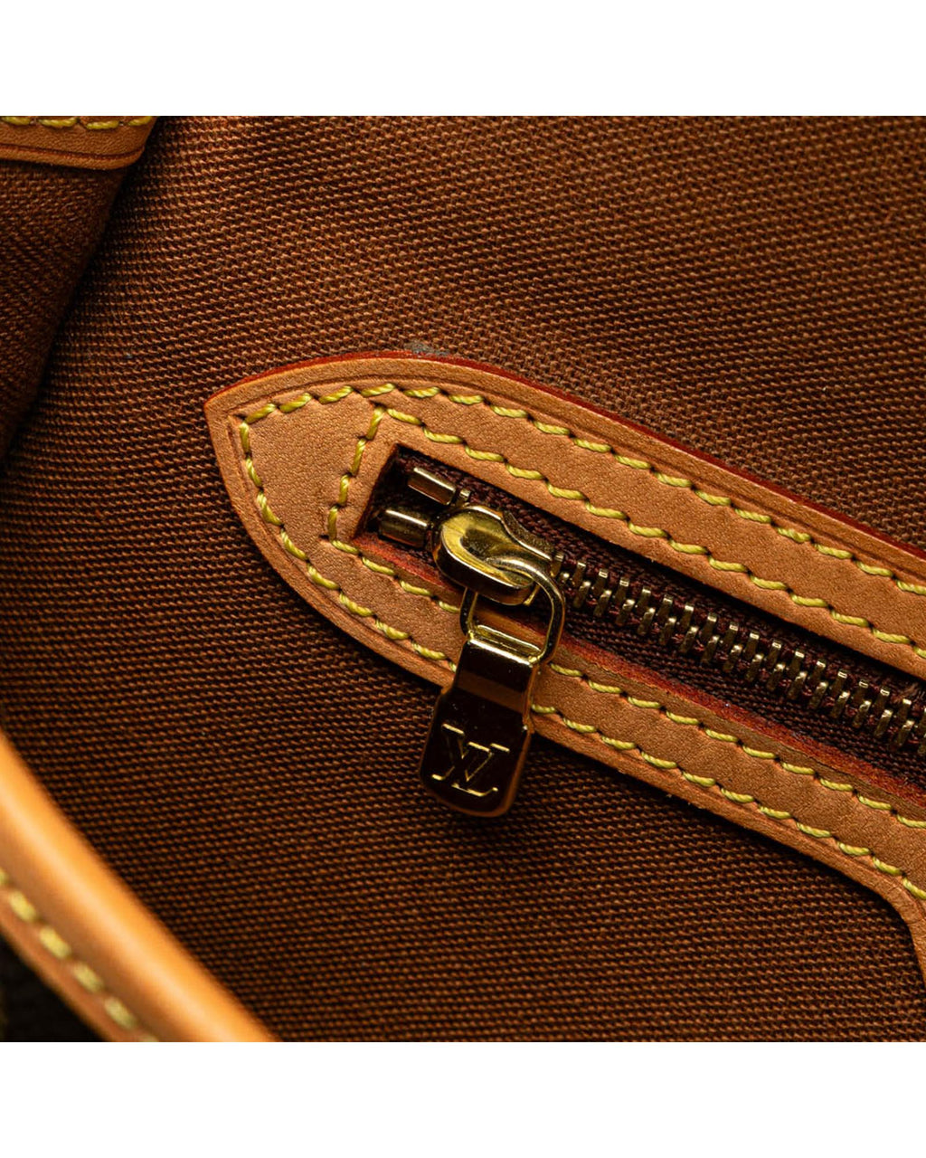 Monogram Canvas Crossbody Bag with Leather Trim and Buckle Closure