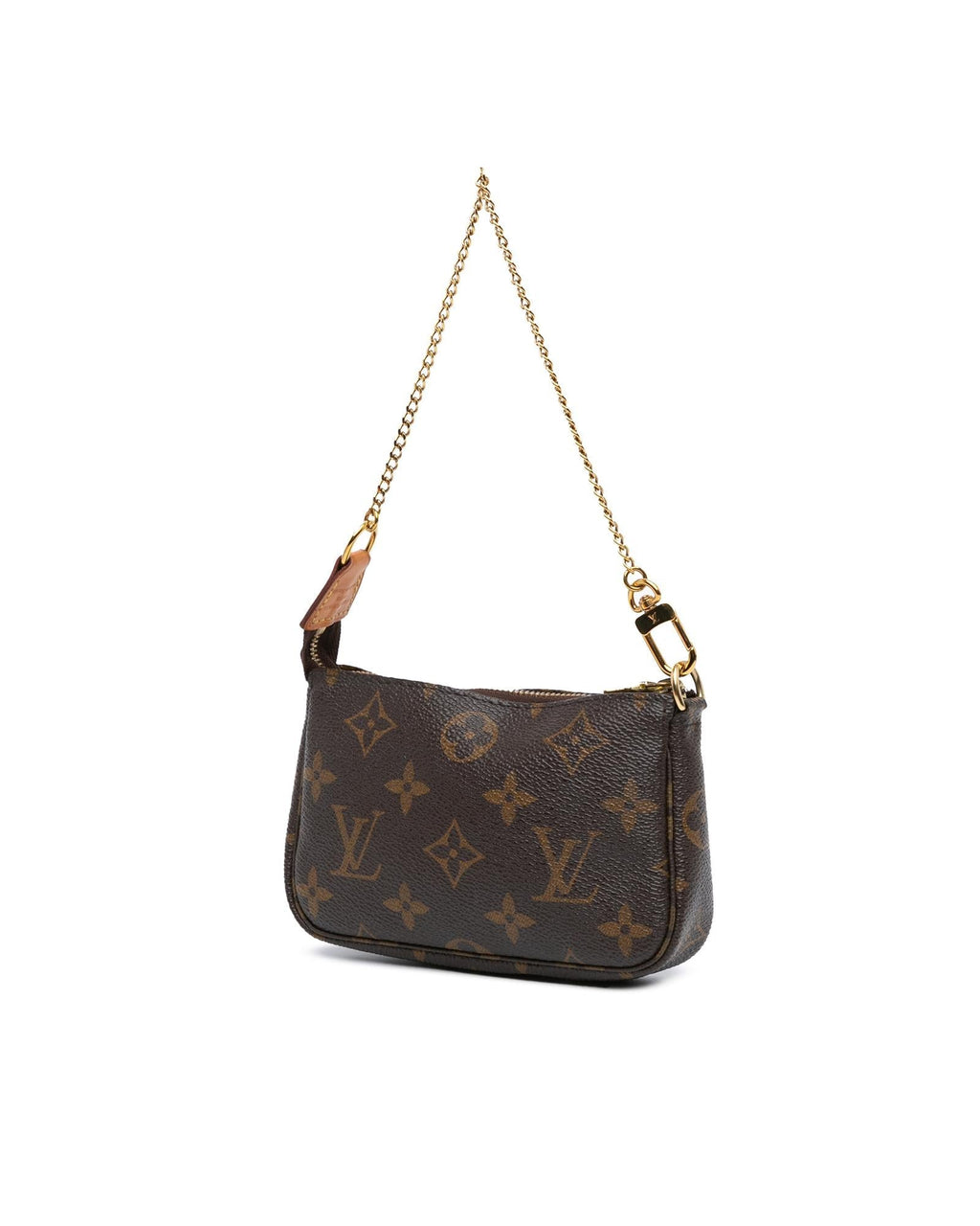 Monogram Canvas Mini Pochette with Gold-Tone Chain Strap