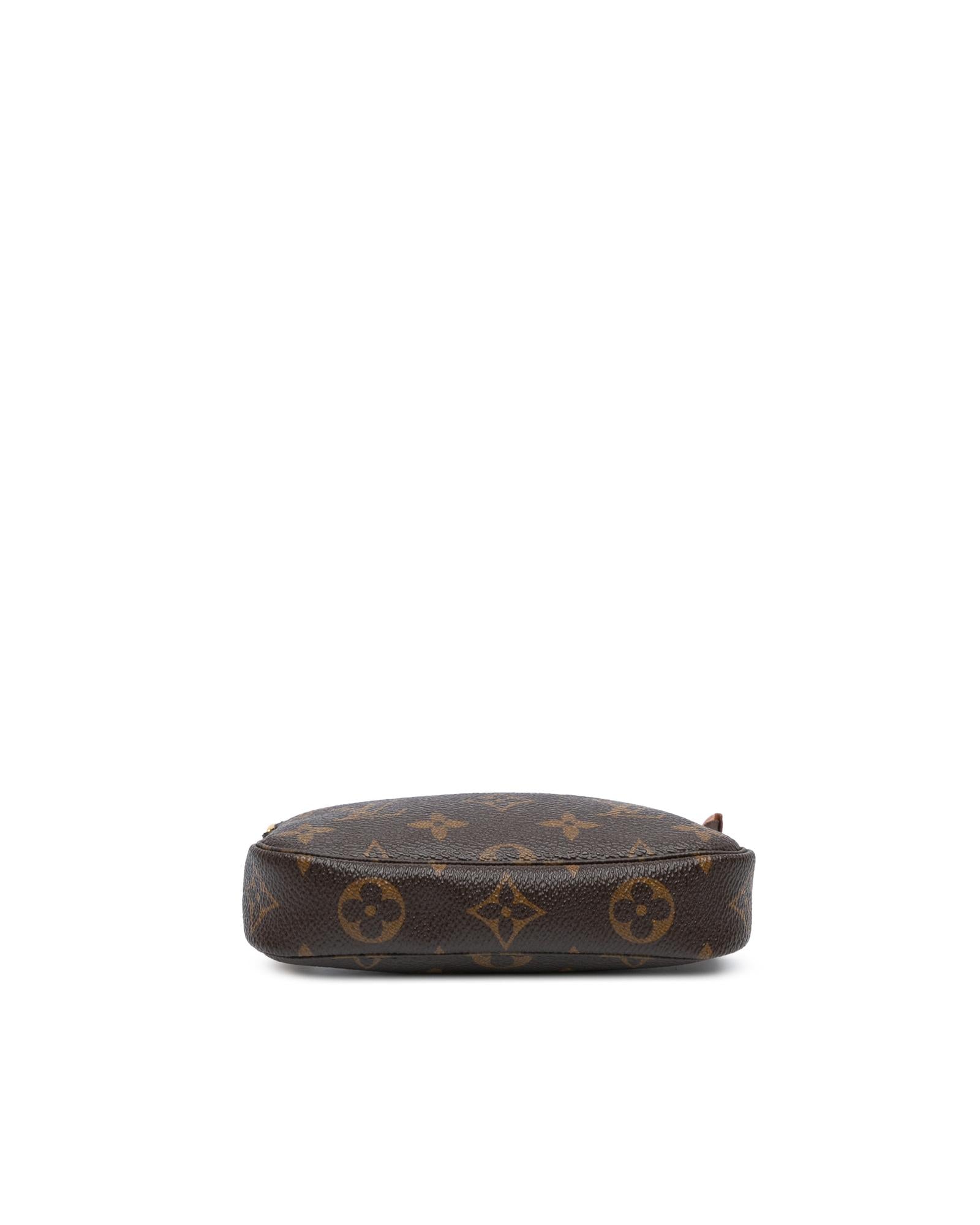 Monogram Canvas Mini Pochette with Gold-Tone Chain Strap