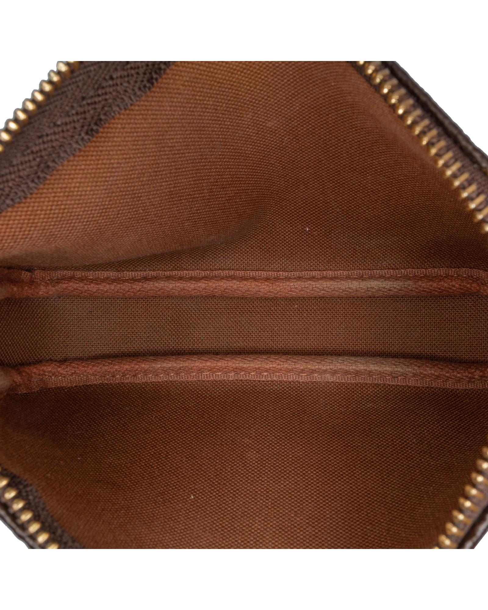 Monogram Canvas Mini Pochette with Gold-Tone Chain Strap