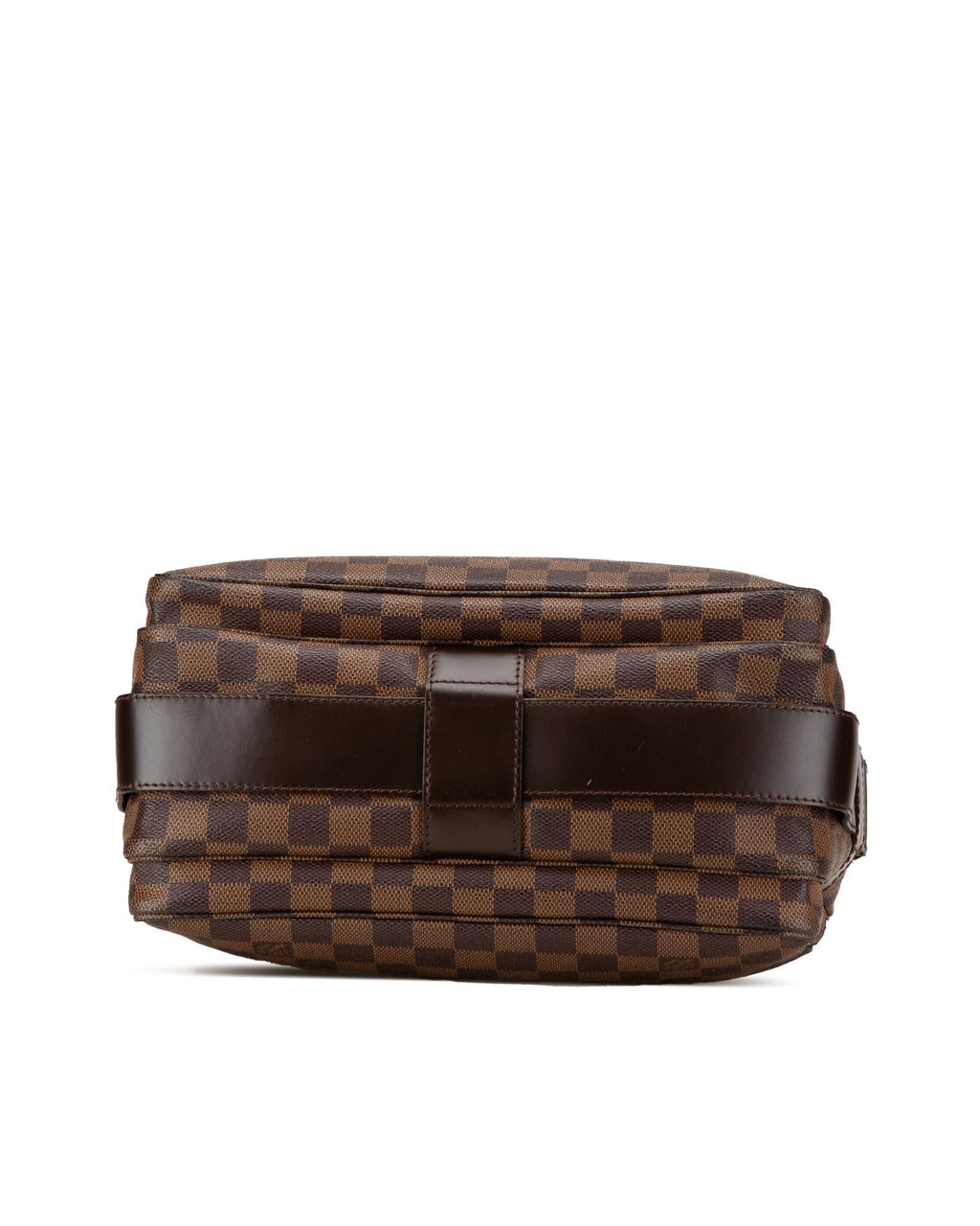 Damier Ebene Canvas Crossbody Bag with Adjustable Strap and Multiple Closures