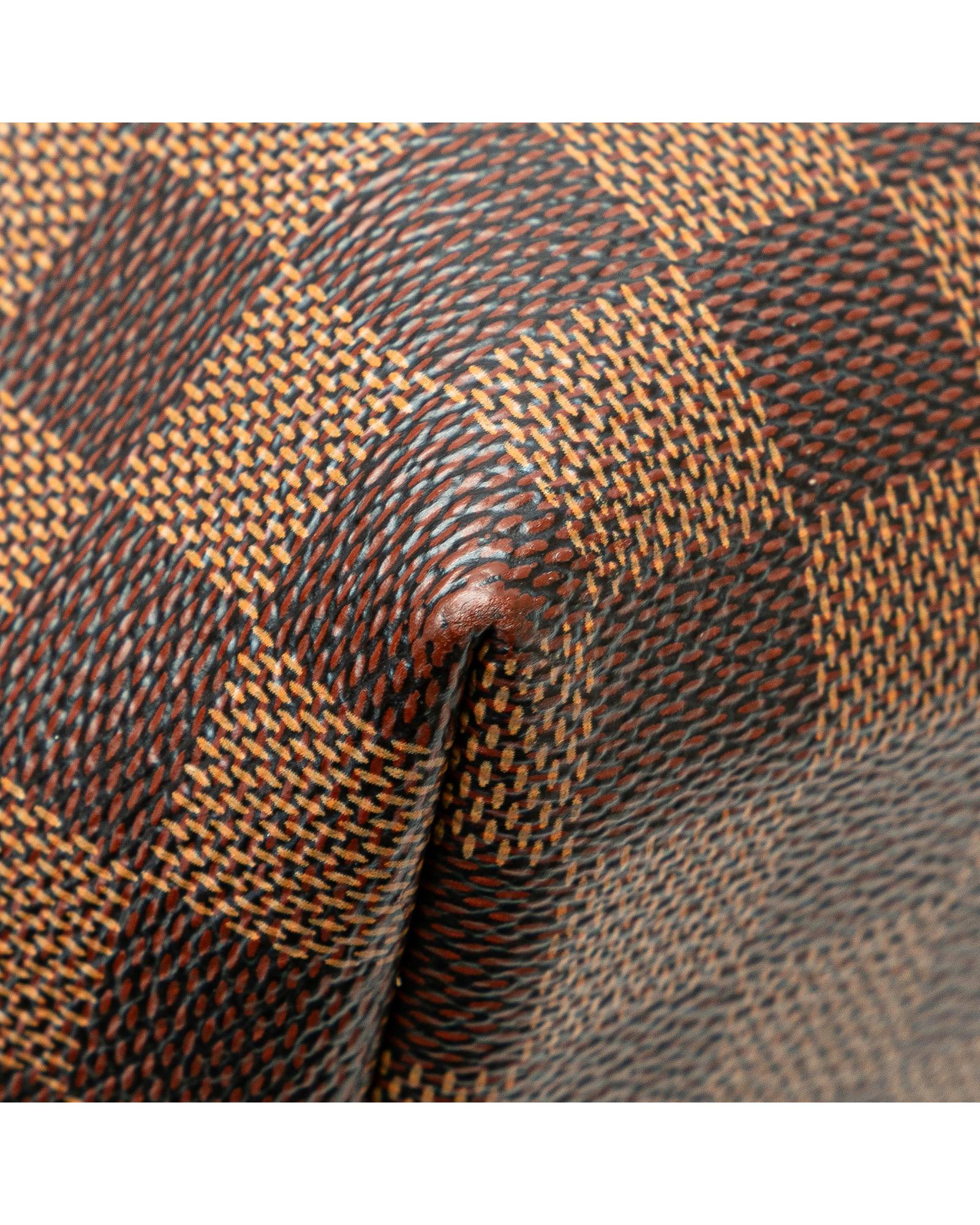 Damier Ebene Clapton Canvas Leather Top Handle Bag