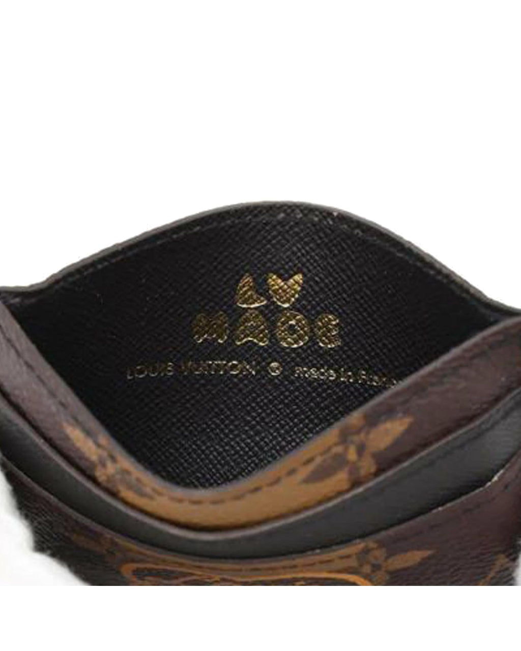 Monogram Stripe Double Card Holder with Slip Pockets