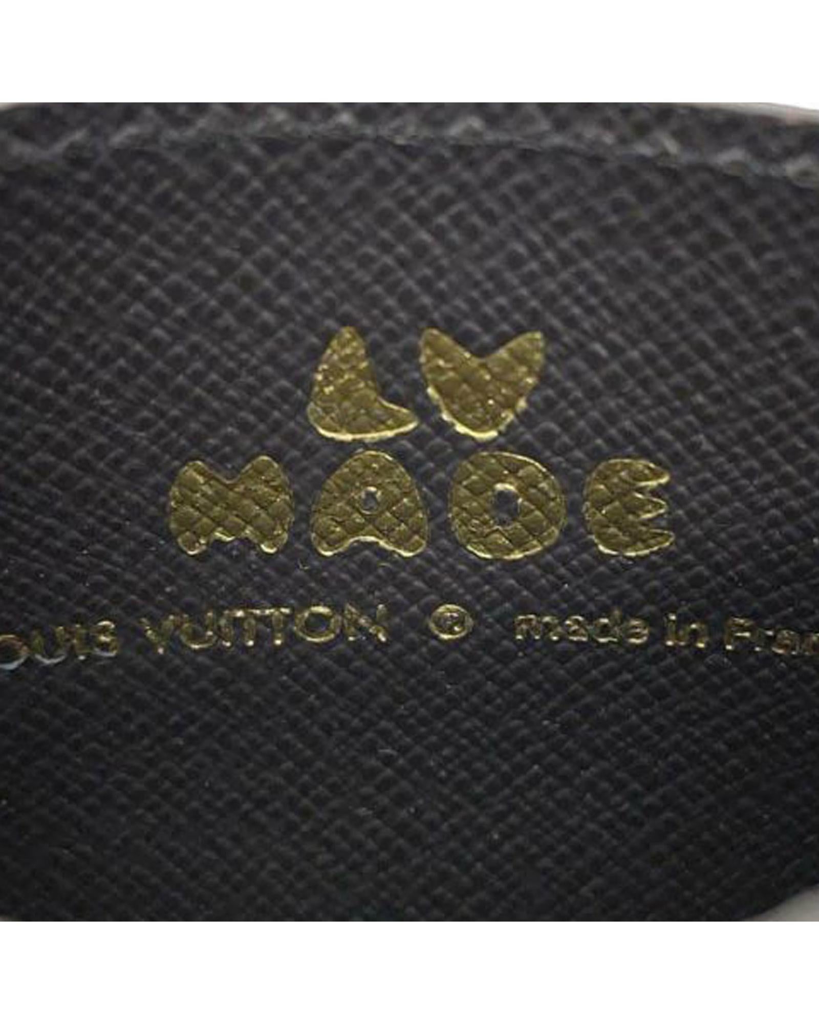 Monogram Stripe Double Card Holder with Slip Pockets