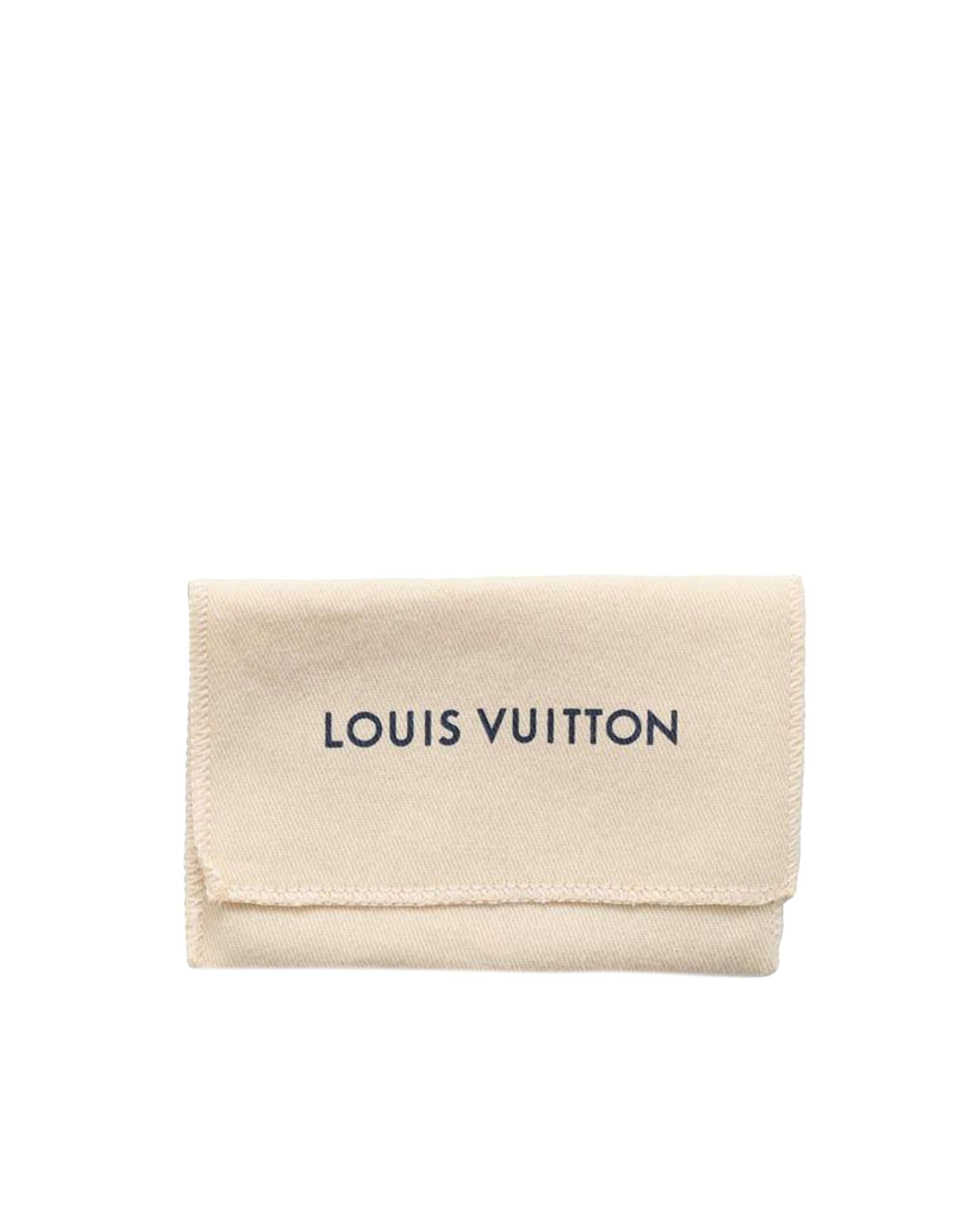 Monogram Stripe Double Card Holder with Slip Pockets
