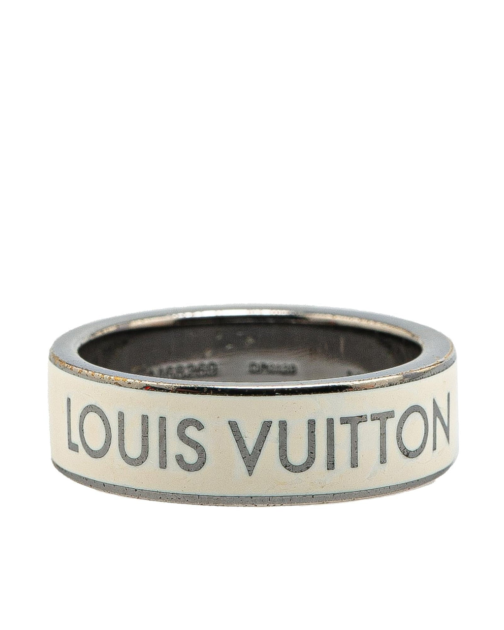 Enamel and Silver Tone Plated Metal Ring