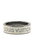 Enamel and Silver Tone Plated Metal Ring