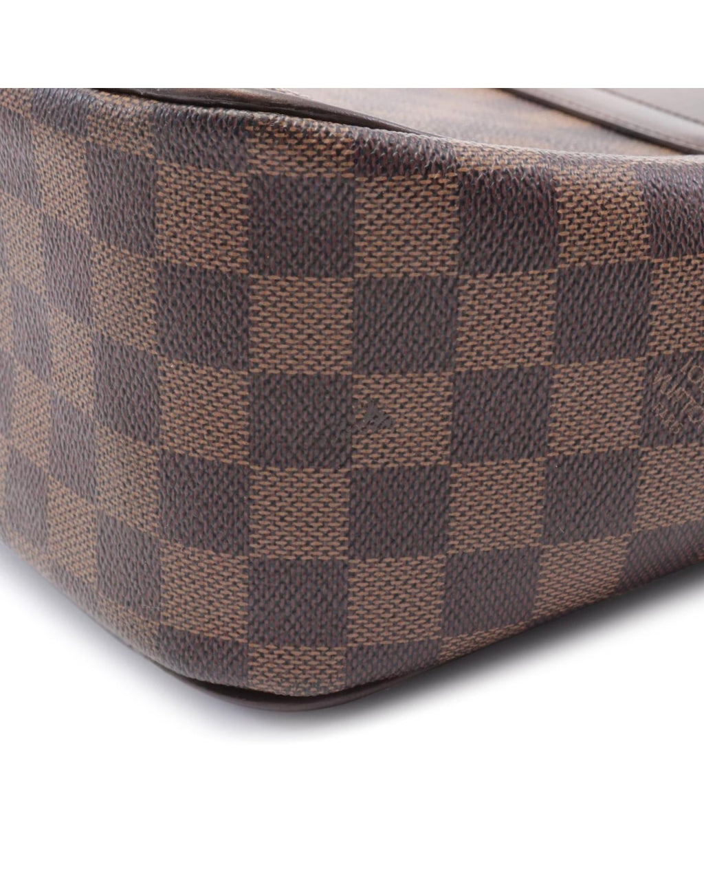 Damier Canvas Tote with Leather Straps and Magnetic Closure