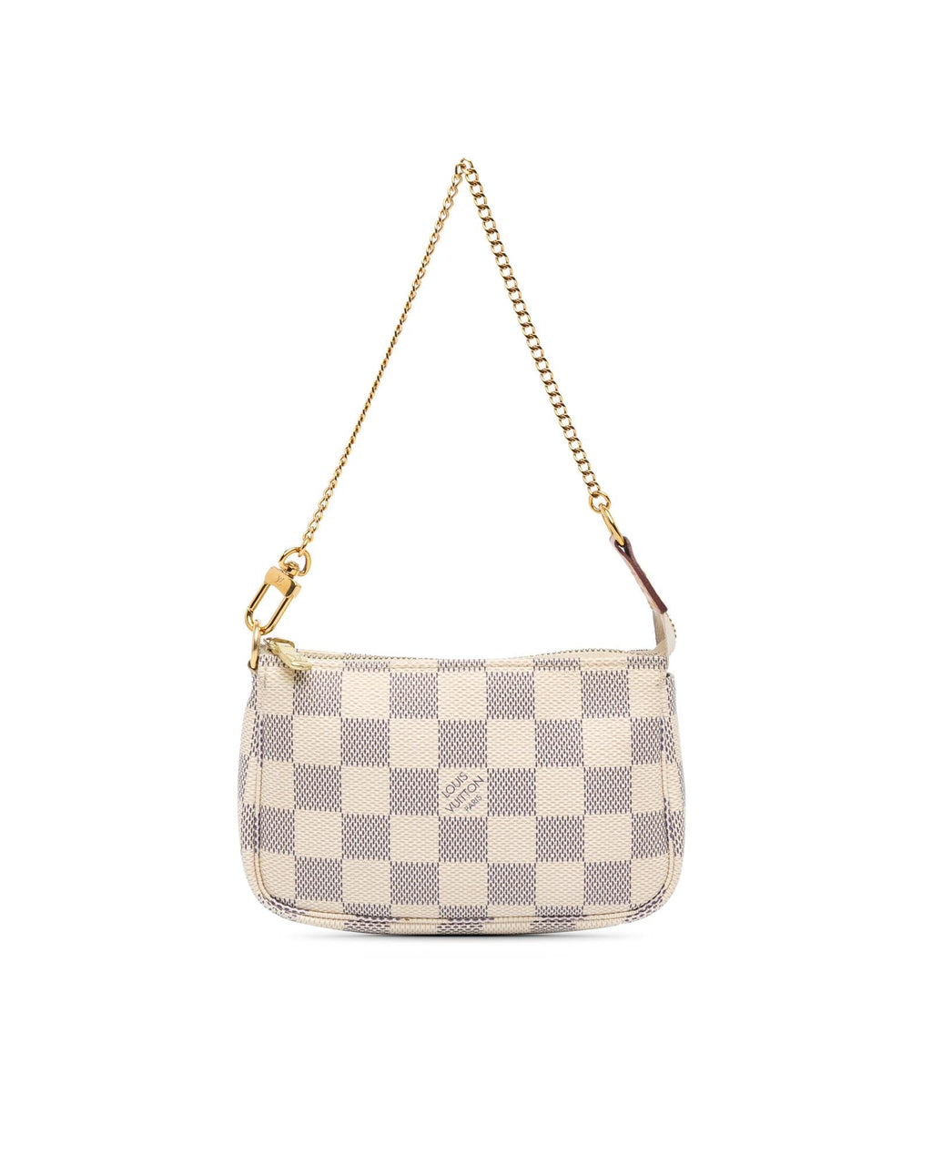 Damier Azur Canvas Mini Pochette with Detachable Chain Strap
