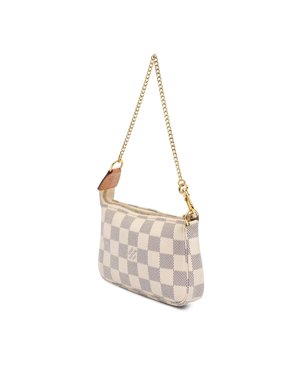 Damier Azur Canvas Mini Pochette with Detachable Chain Strap
