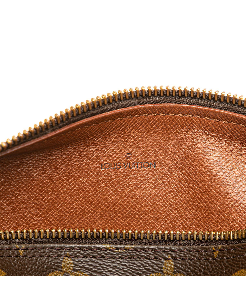 Monogram Papillon 30 Canvas Bag with Leather Handles and Top Zip Closure