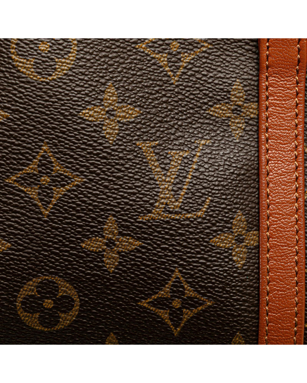 Monogram Papillon 30 Canvas Bag with Leather Handles and Top Zip Closure