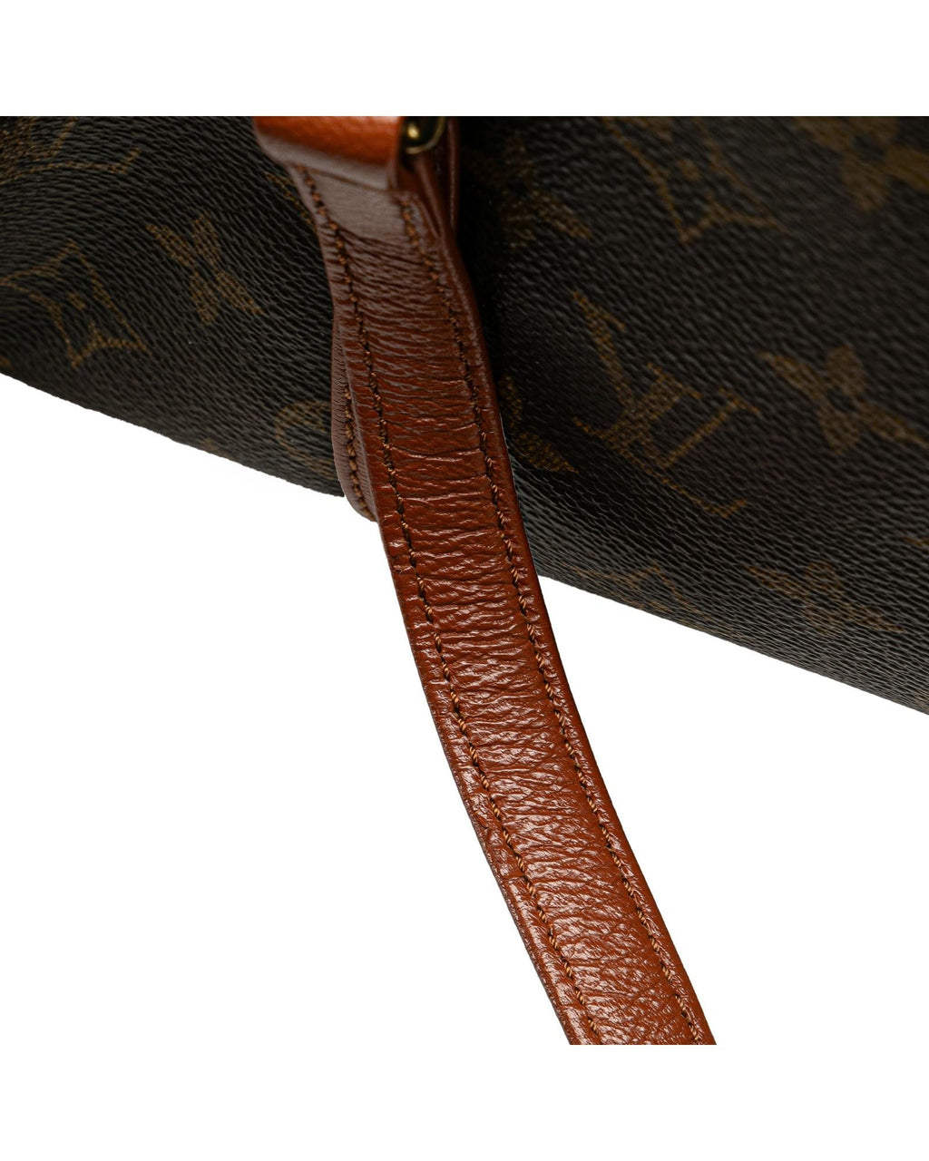 Monogram Papillon 30 Canvas Bag with Leather Handles and Top Zip Closure